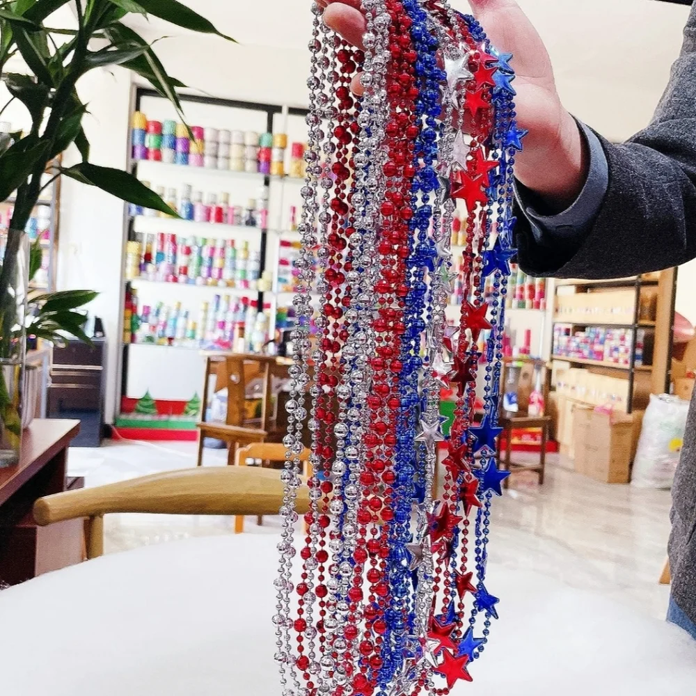 4th of July Necklace Beads